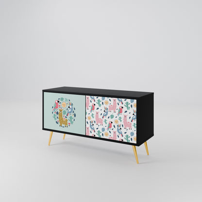COLORFUL ALPACAS Compact 2-Door TV Cabinet