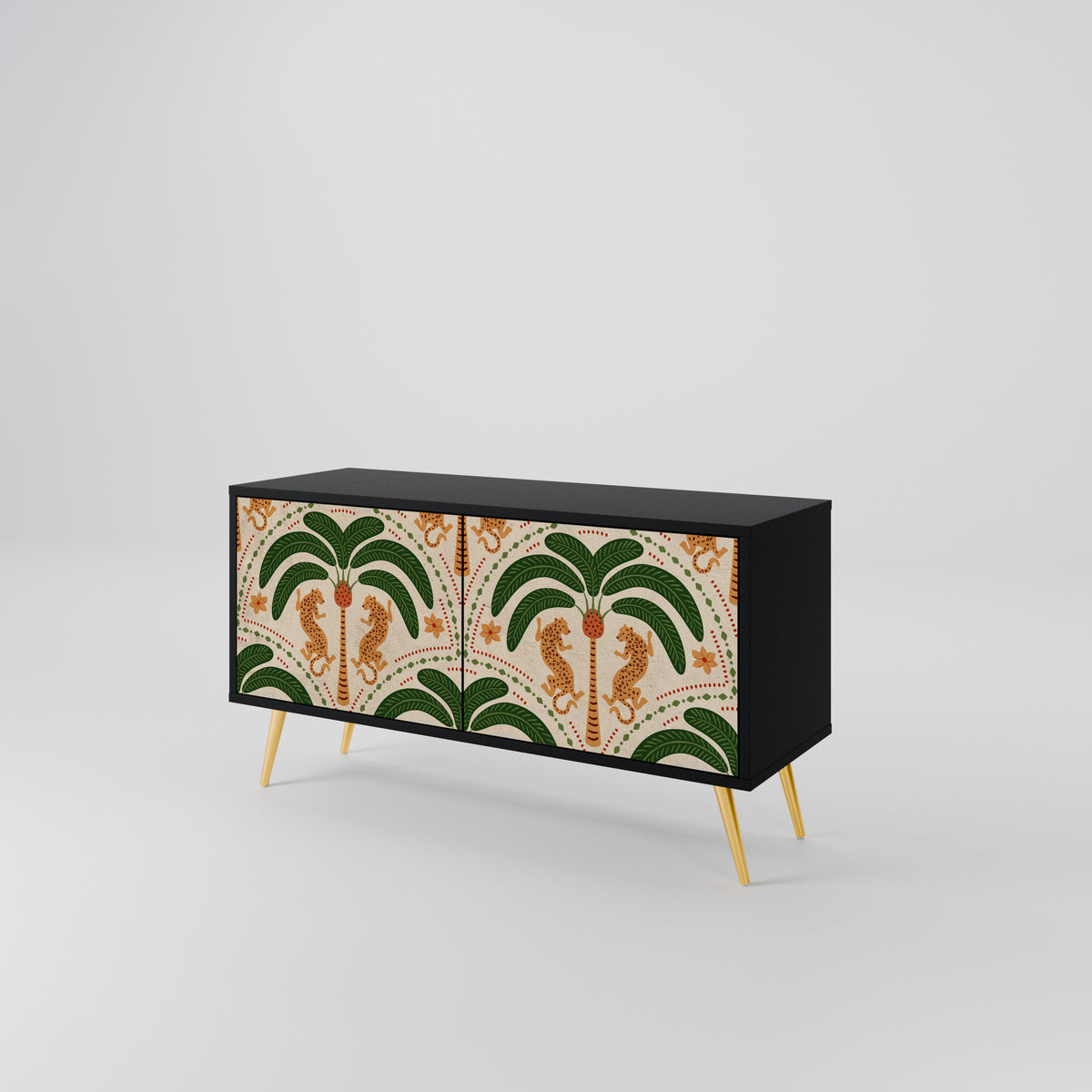 DANCING PREDATORS Mueble de TV Compacto de 2 puertas