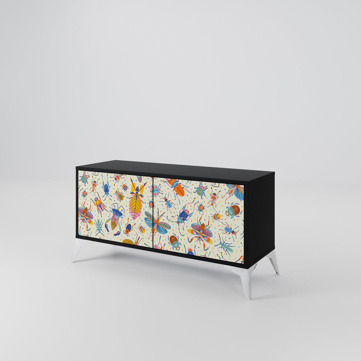 COLORFUL INSECTS Mueble de TV Compacto de 2 puertas