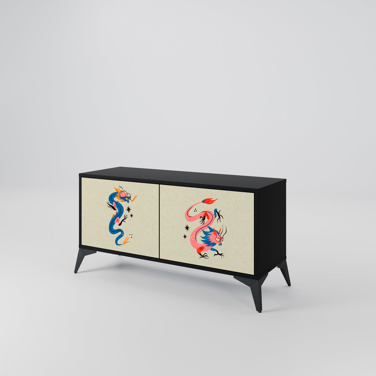 MYTHOLOGICAL CREATURES Mueble de TV Compacto de 2 puertas
