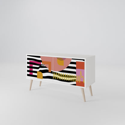 CHROMATIC ABSTRACT Mobile TV Compatto a 2 Ante