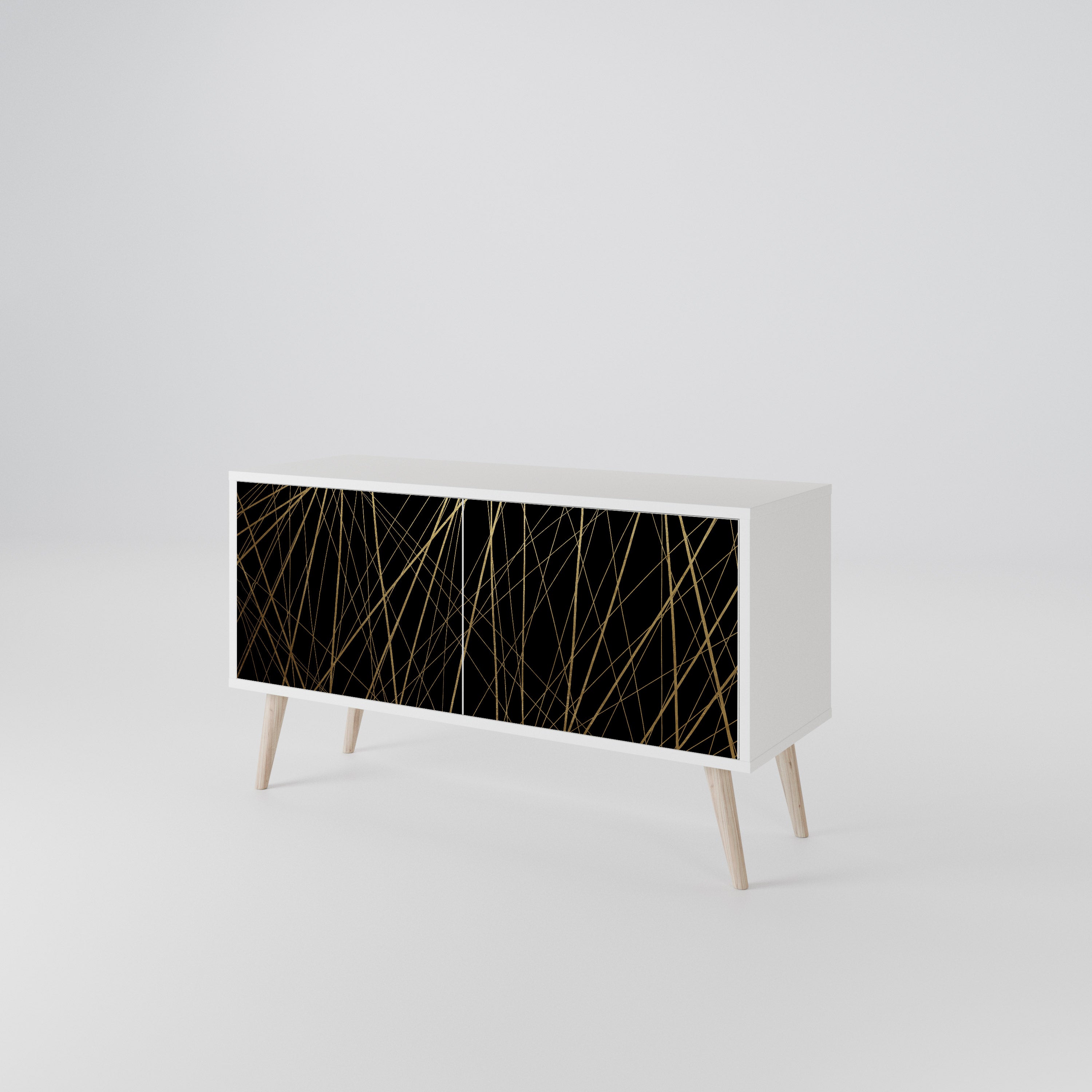 BRIGHT MESH Compact 2-Door TV Cabinet
