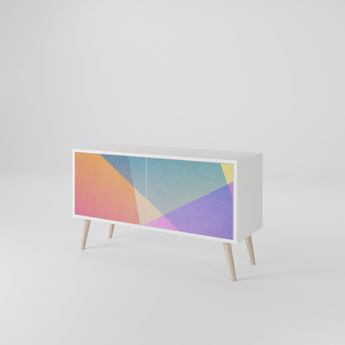 BRIGHT GEOMETRY Mobile TV Compatto a 2 Ante