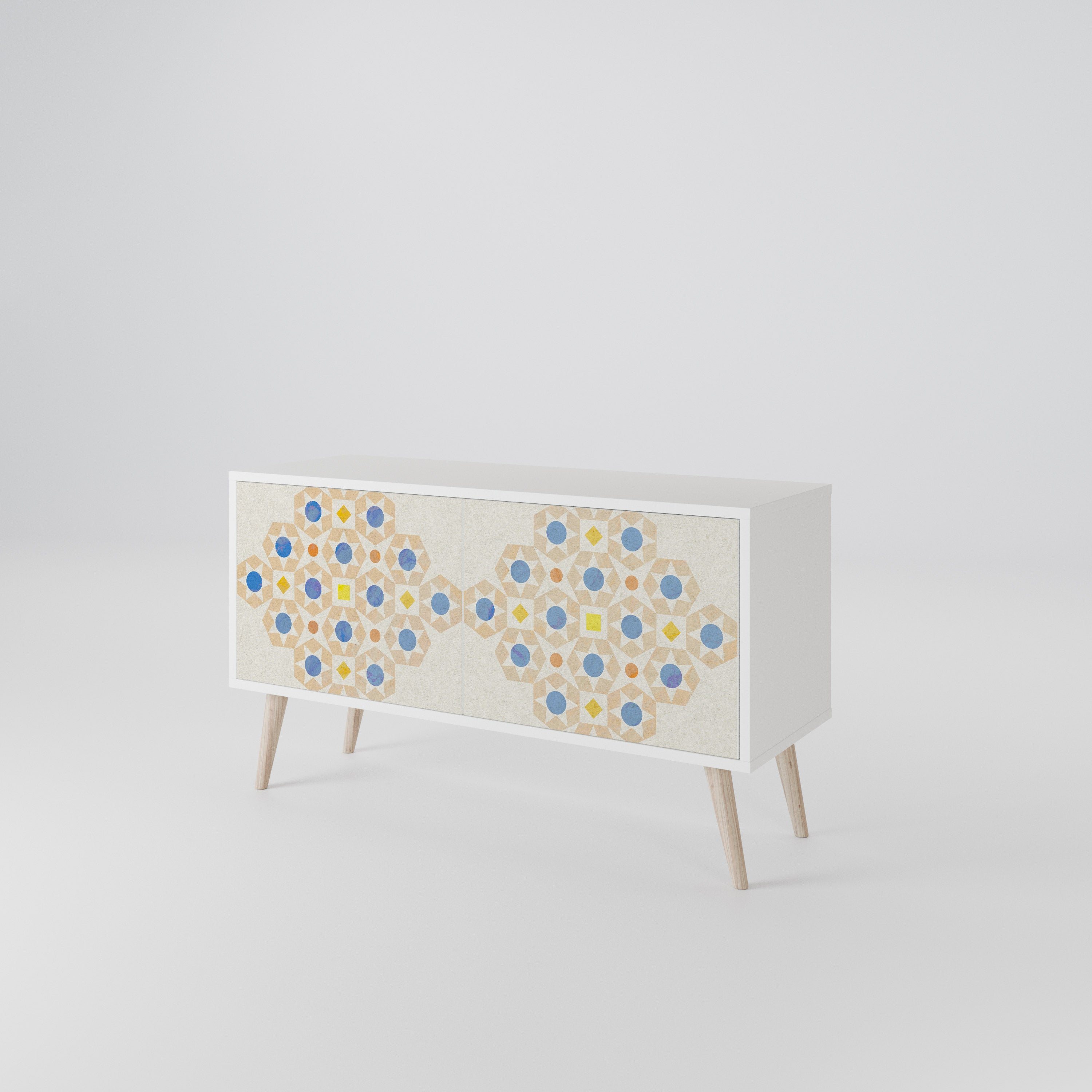 PATTERNED PRISM Kompaktní dvoudveřový TV stolek