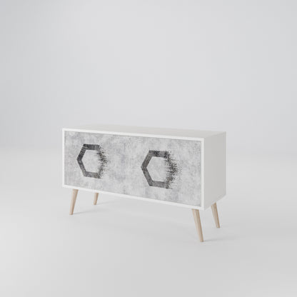 HEXAGONAL FIGURES Kompaktes 2-türiges TV-Lowboard