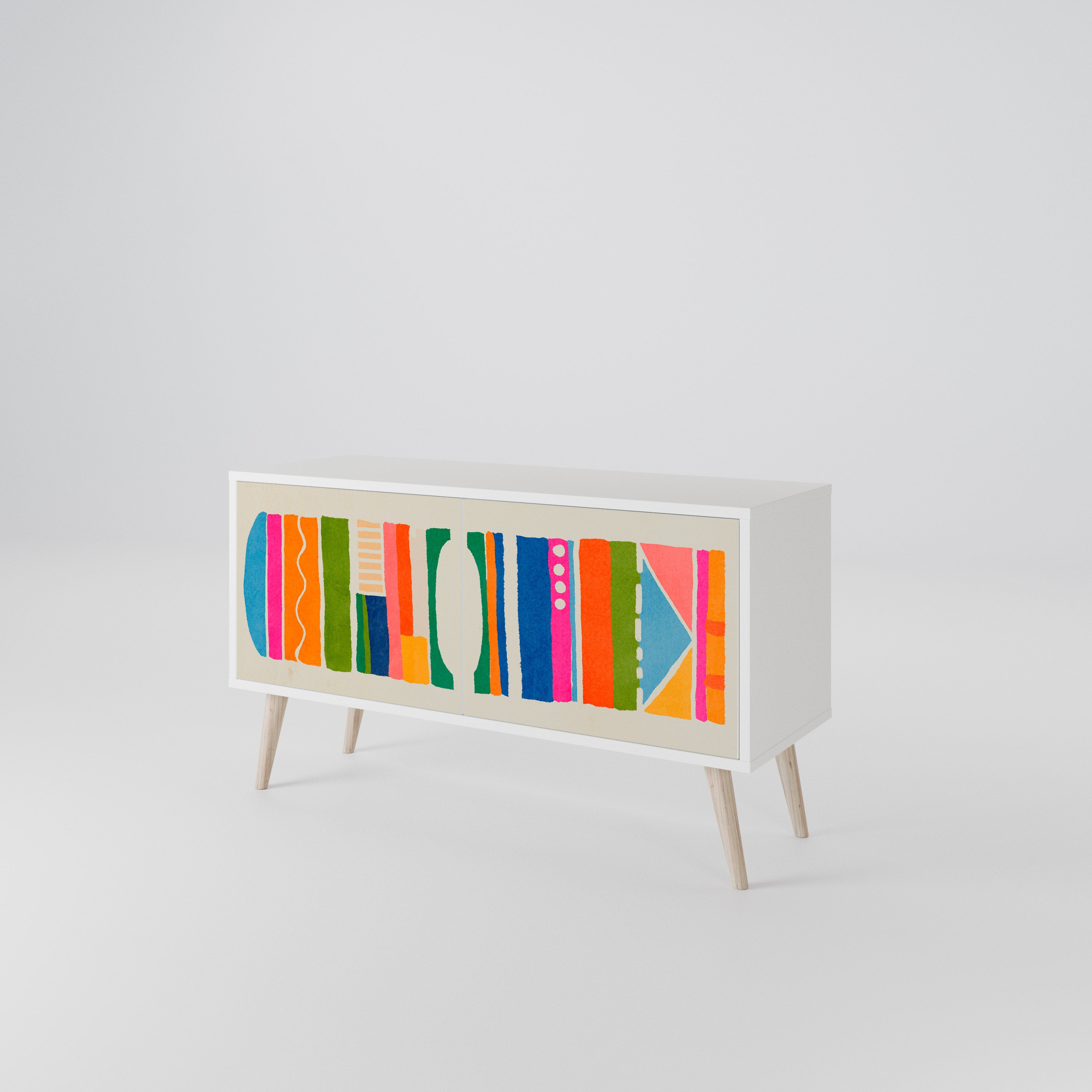 GEOMETRIC SHINE Kompaktní dvoudveřový TV stolek