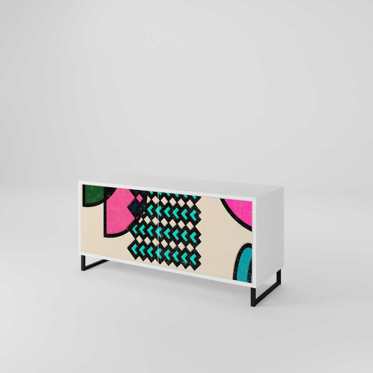 GEOMETRIC RHAPSODY Mueble de TV Compacto de 2 puertas