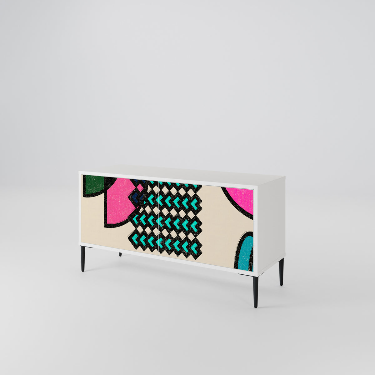 GEOMETRIC RHAPSODY Mueble de TV Compacto de 2 puertas