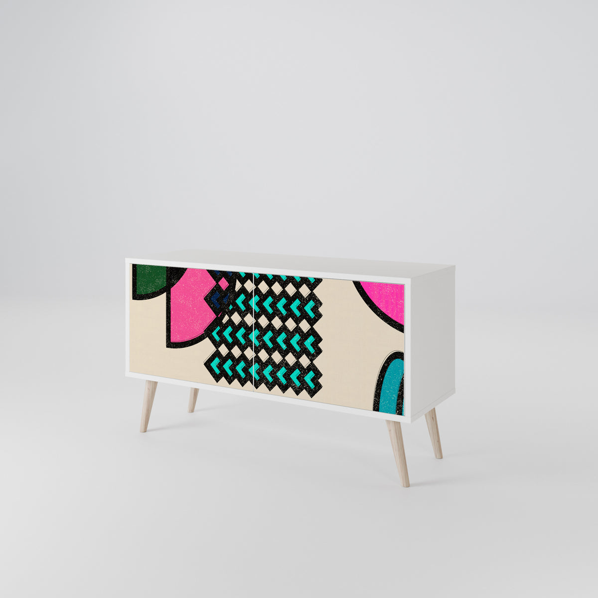 GEOMETRIC RHAPSODY Mueble de TV Compacto de 2 puertas