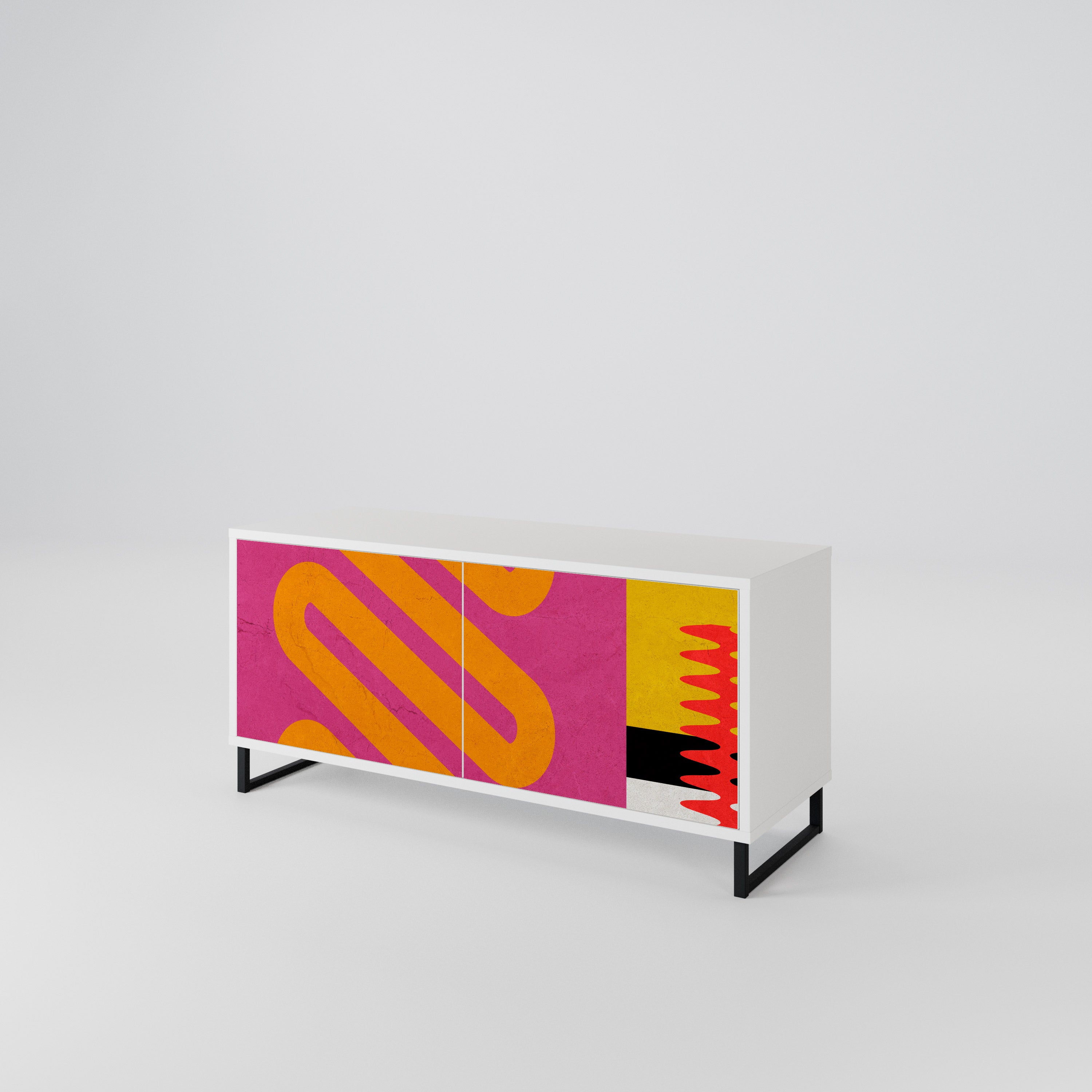 VIVID ART Kompakt TV-bänk med 2 dörrar