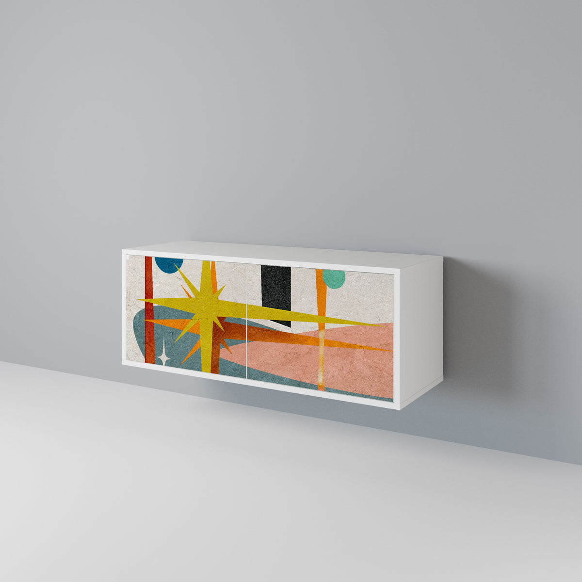 INTERSTELLAR VIBES Mueble de TV Compacto de 2 puertas