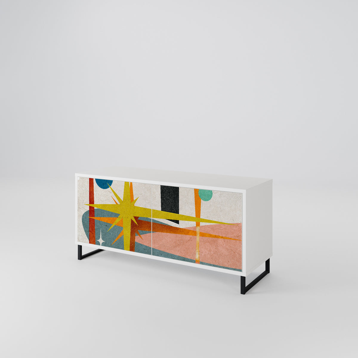 INTERSTELLAR VIBES Mueble de TV Compacto de 2 puertas