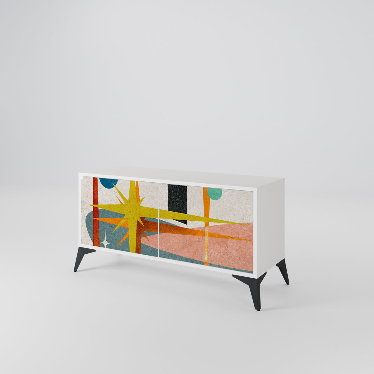 INTERSTELLAR VIBES Mueble de TV Compacto de 2 puertas