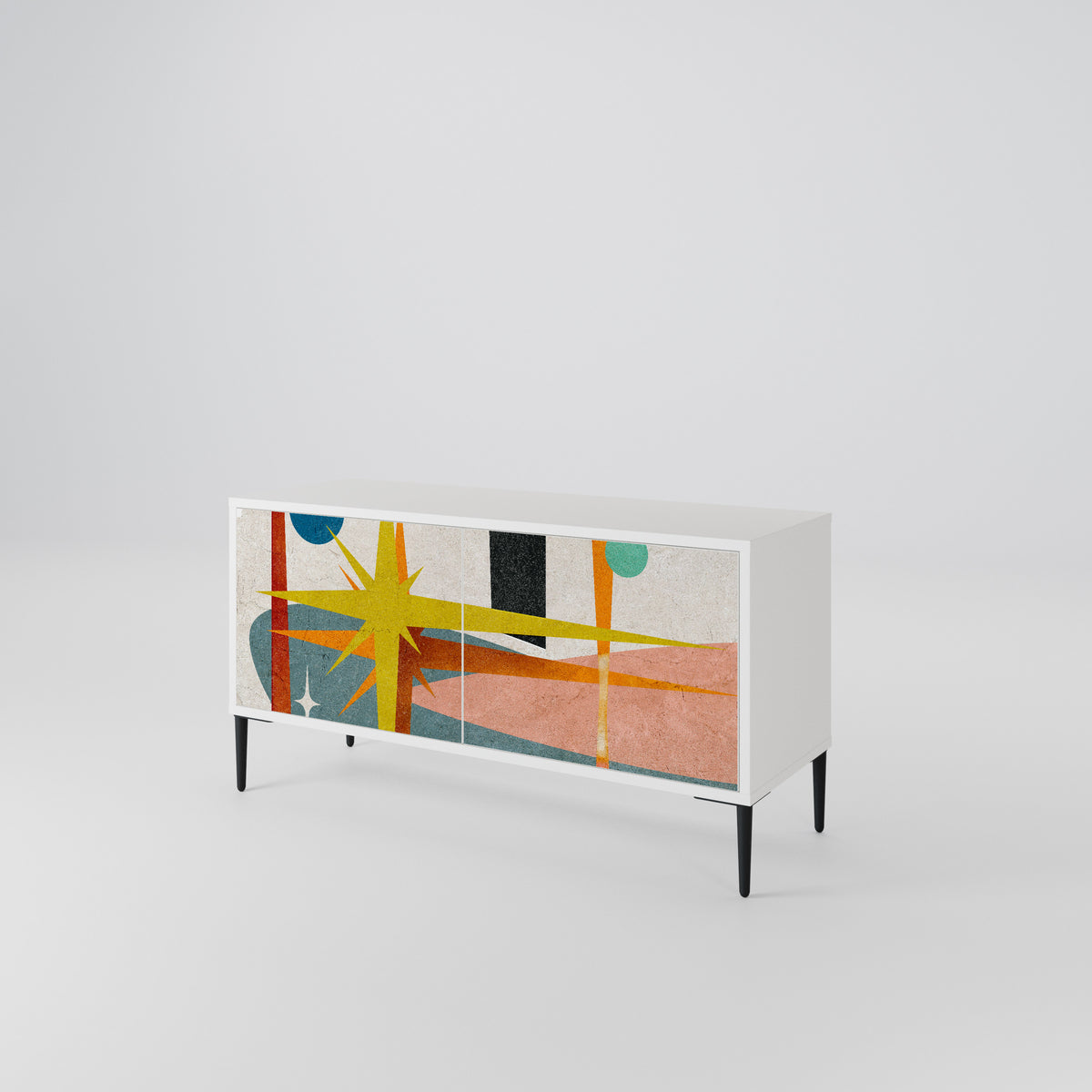 INTERSTELLAR VIBES Mueble de TV Compacto de 2 puertas