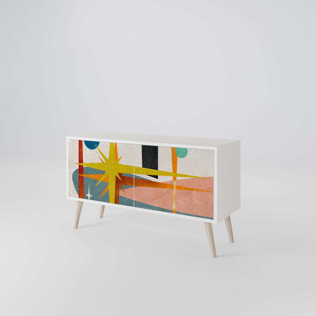 INTERSTELLAR VIBES Mueble de TV Compacto de 2 puertas