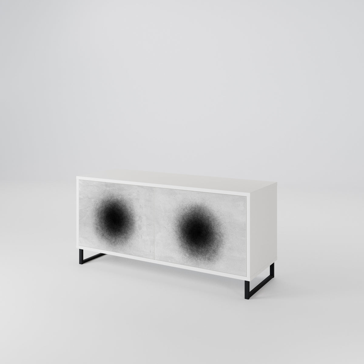 BLACK HOLE Kompaktní dvoudveřový TV stolek
