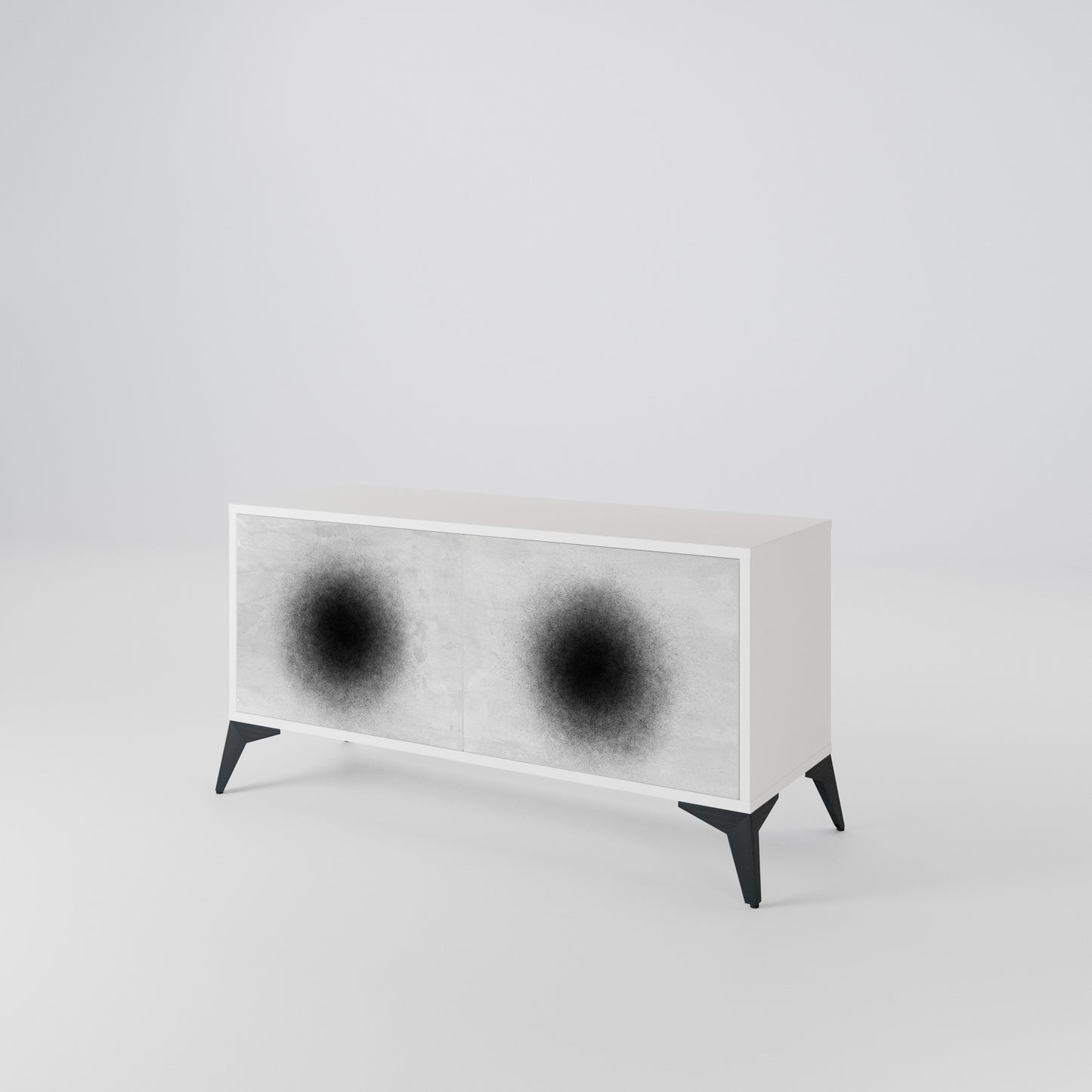BLACK HOLE Móvel de TV Compacto de 2 Portas