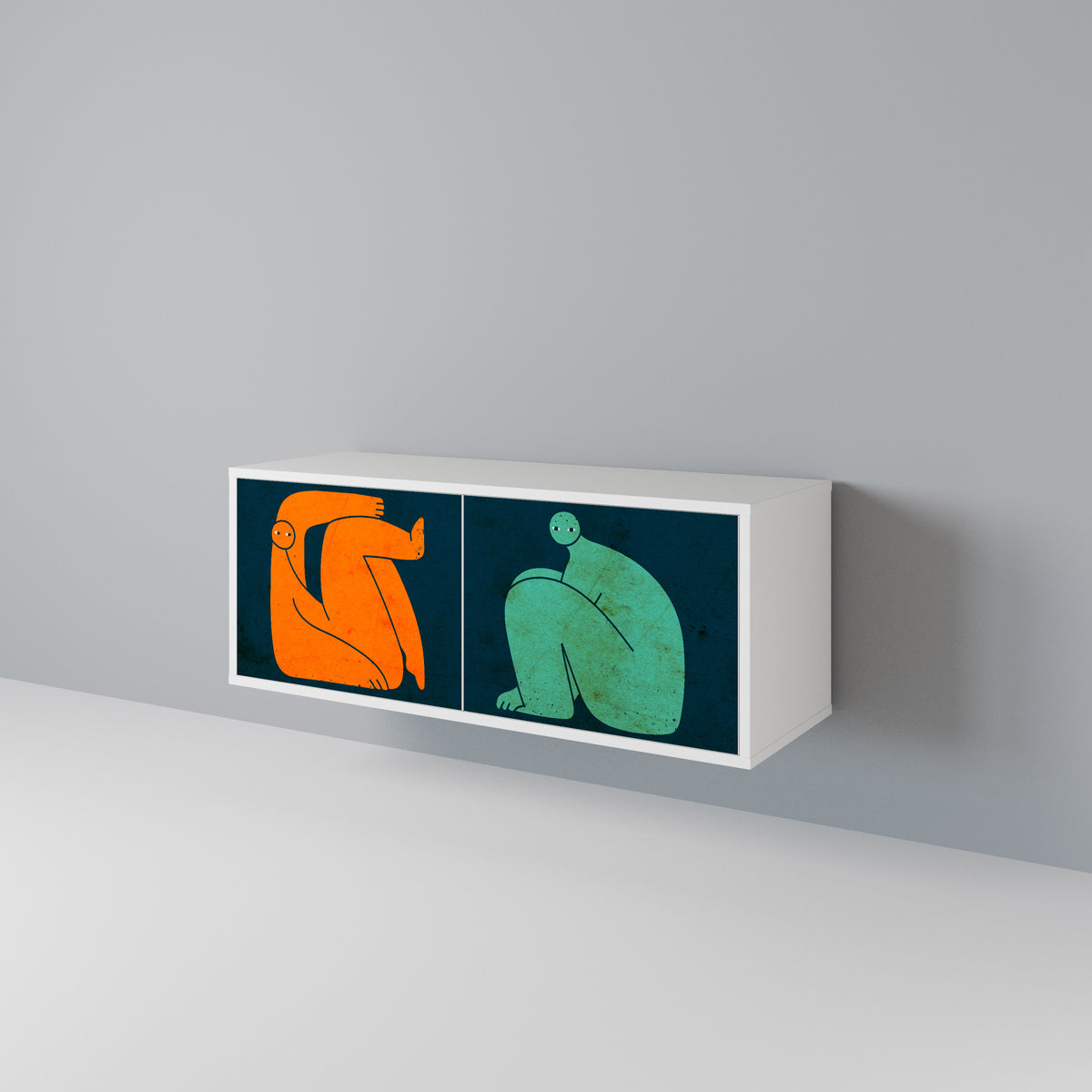 TOGETHER BUT SEPARATELY Compact 2-Door TV Cabinet