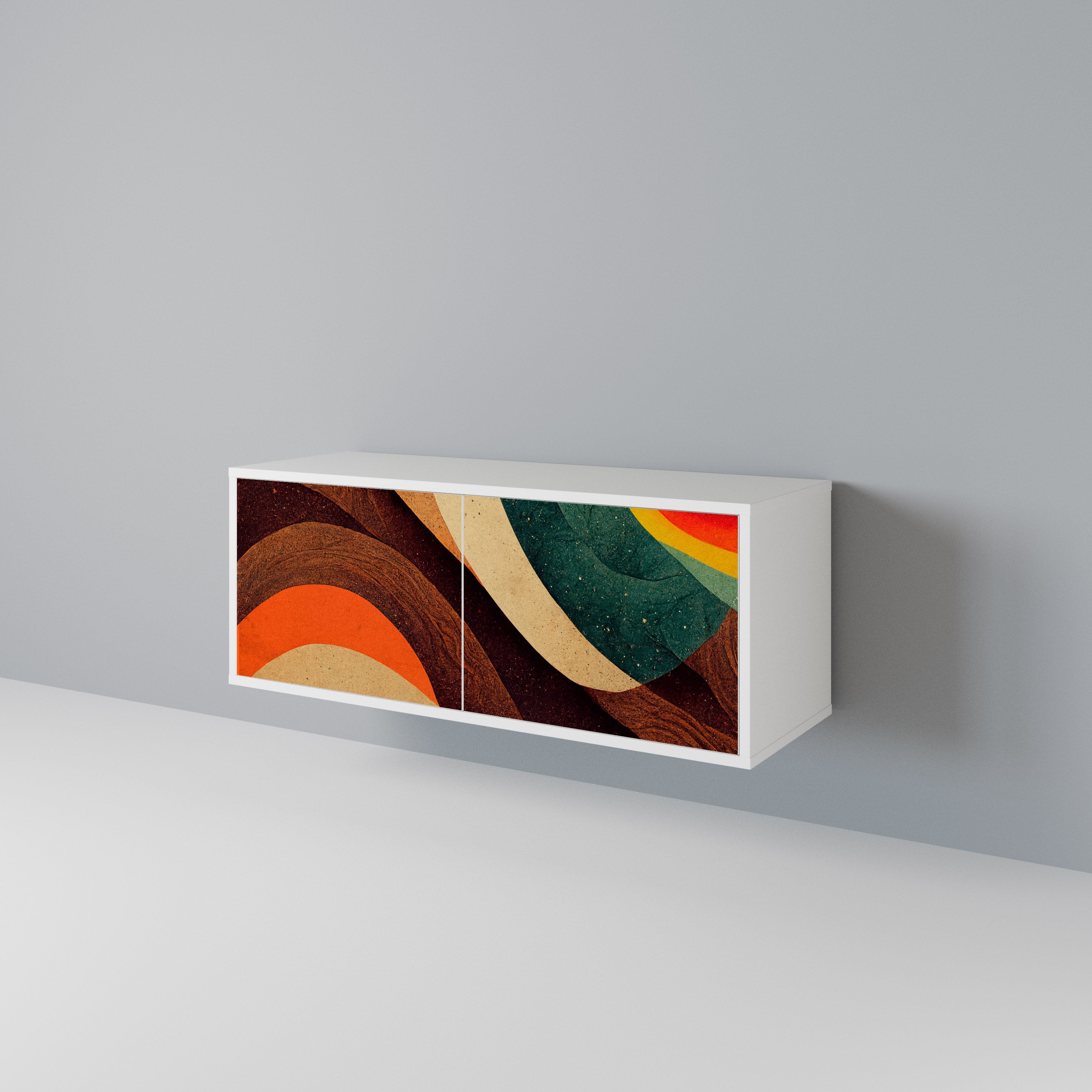 COLORFUL STRANDS Kompakt TV-bänk med 2 dörrar