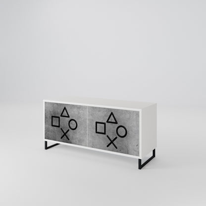 GAMER CHOICE Mueble de TV Compacto de 2 puertas