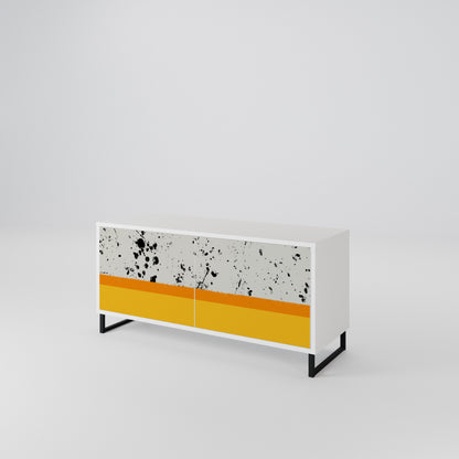 DYED BY ORANGE Compact 2-Door TV Cabinet