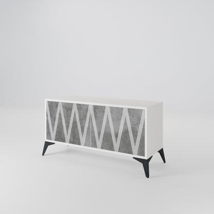 SOLID ZIG ZAG Kompaktní dvoudveřový TV stolek