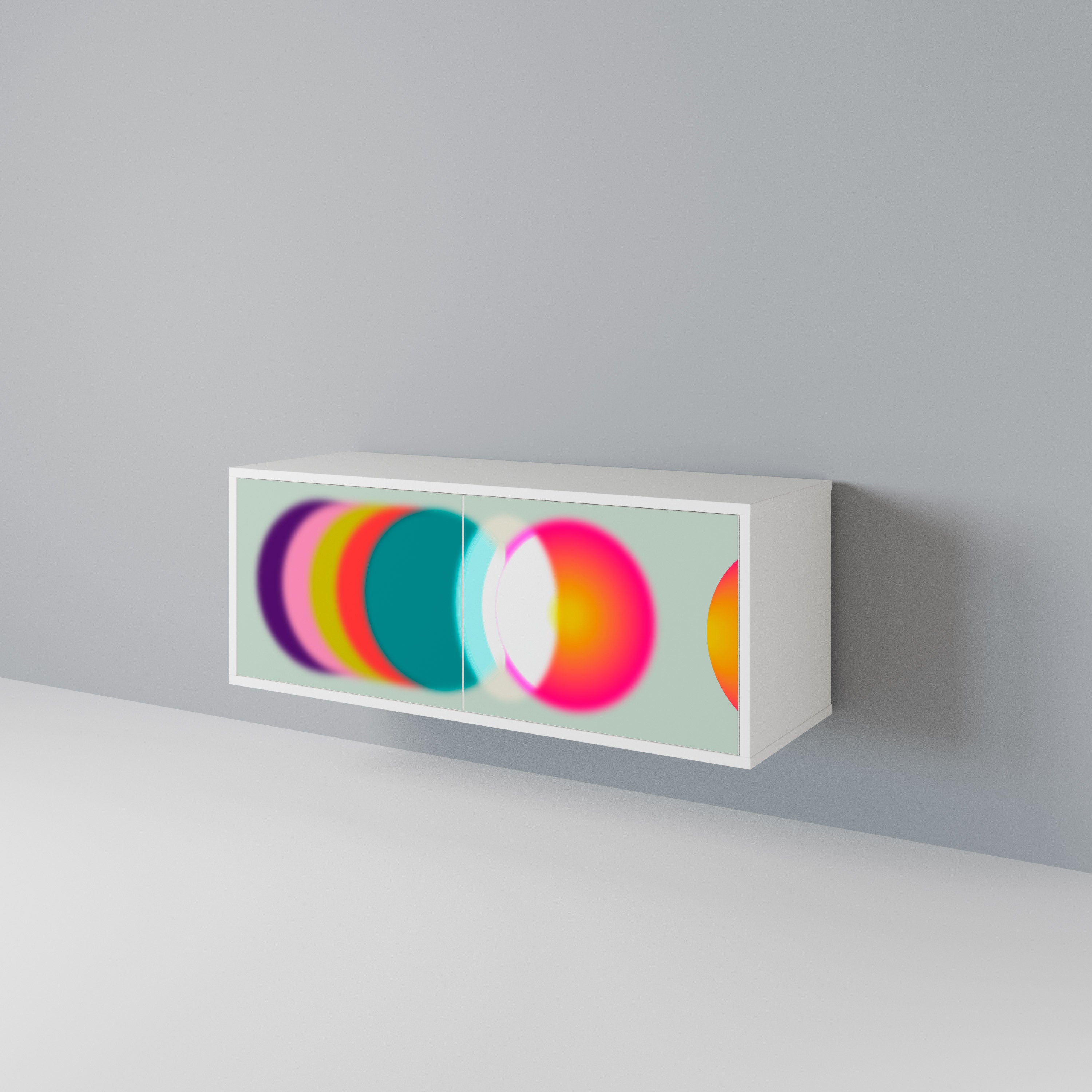SYMPHONY OF COLORS Kompakt TV-bänk med 2 dörrar