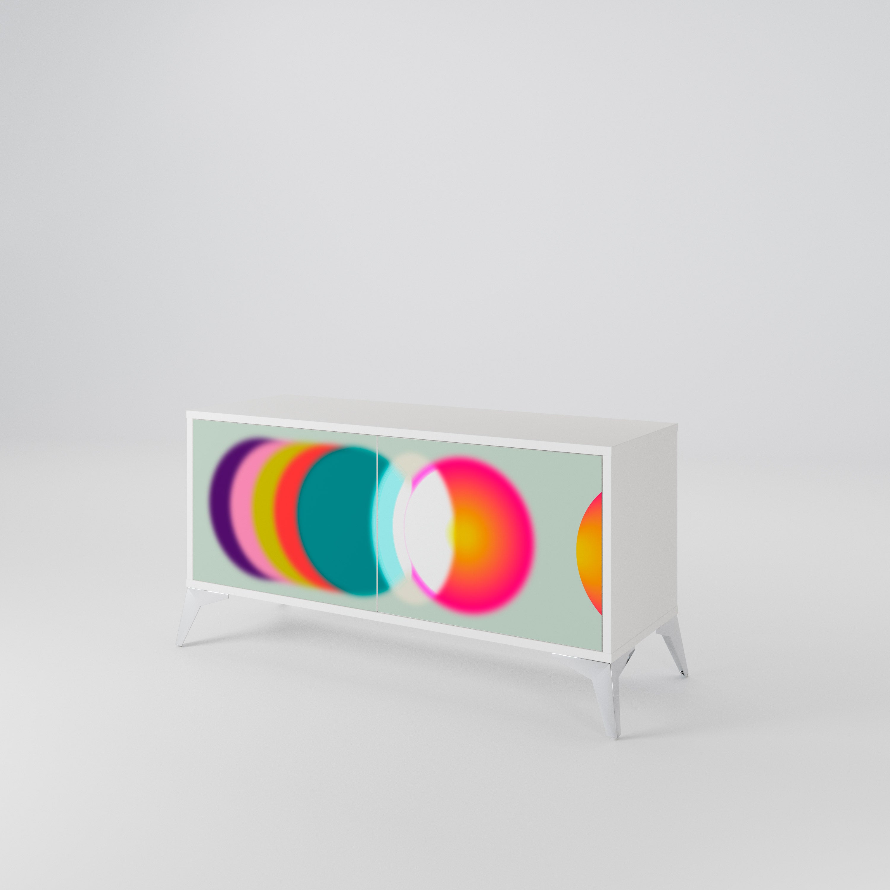 SYMPHONY OF COLORS Kompakt TV-bänk med 2 dörrar