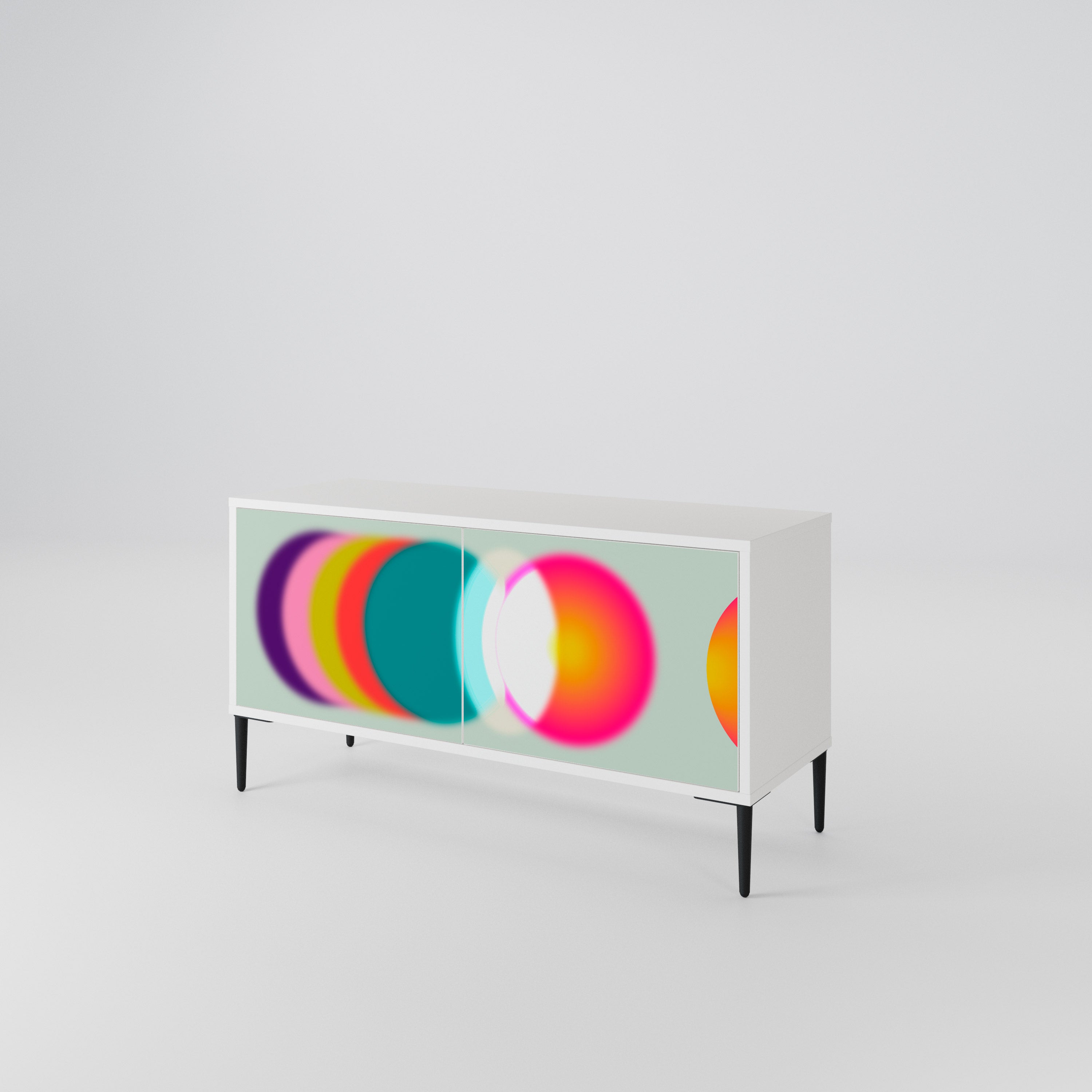 SYMPHONY OF COLORS Kompakt TV-bänk med 2 dörrar