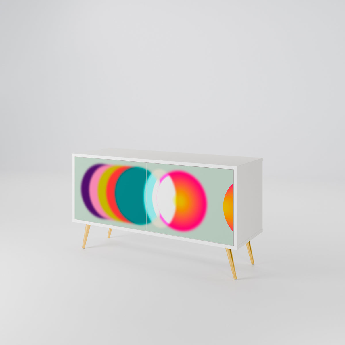 SYMPHONY OF COLORS Kompakt TV-bänk med 2 dörrar