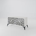 CIRCLE CONCRETE Compact 2-Door TV Cabinet
