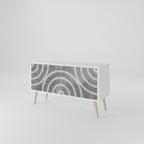 CIRCLE CONCRETE Compact 2-Door TV Cabinet