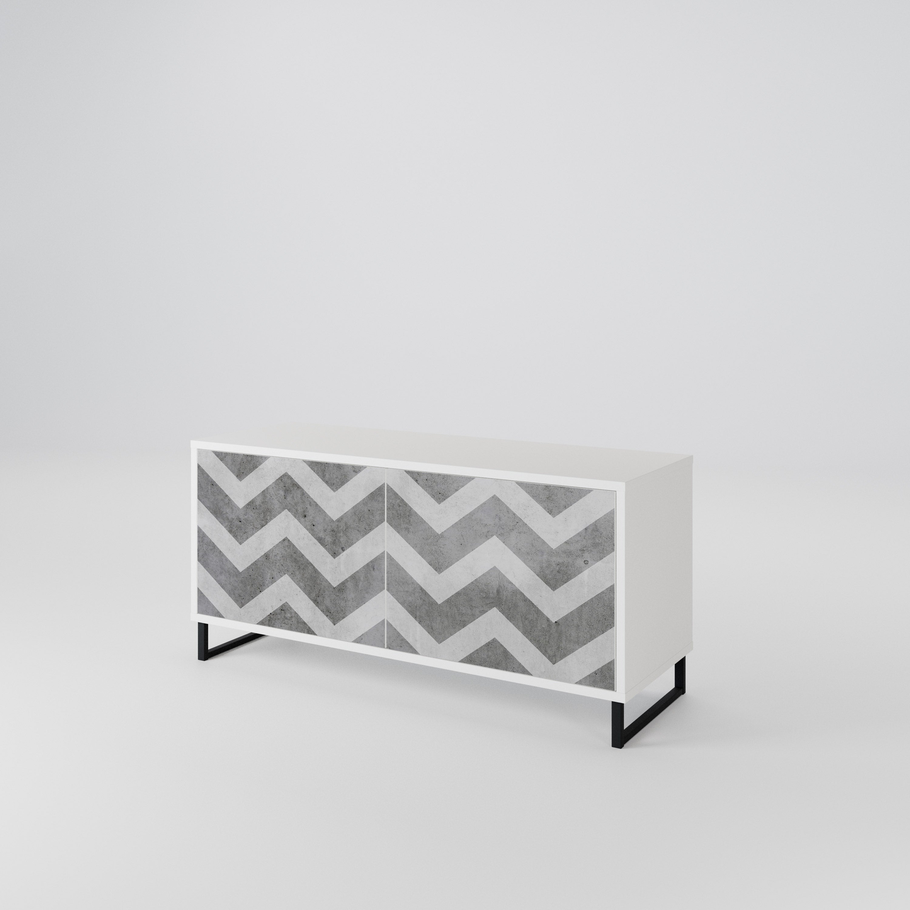 TOUGH ZIG ZAG Kompakt TV-bänk med 2 dörrar