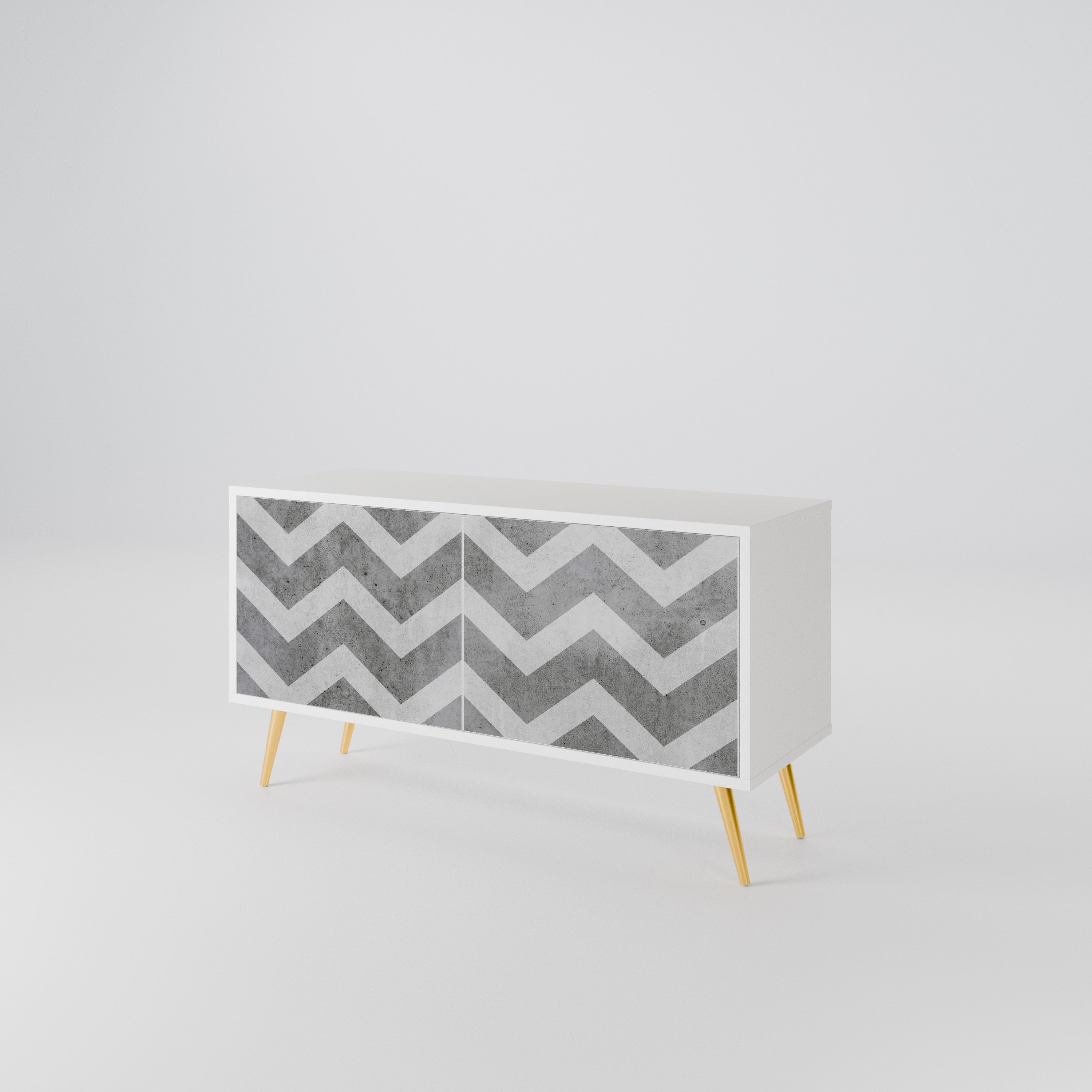 TOUGH ZIG ZAG Kompakt TV-bänk med 2 dörrar