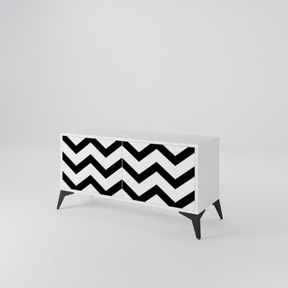 CLASSIC ZIG ZAG Compact 2-Door TV Cabinet