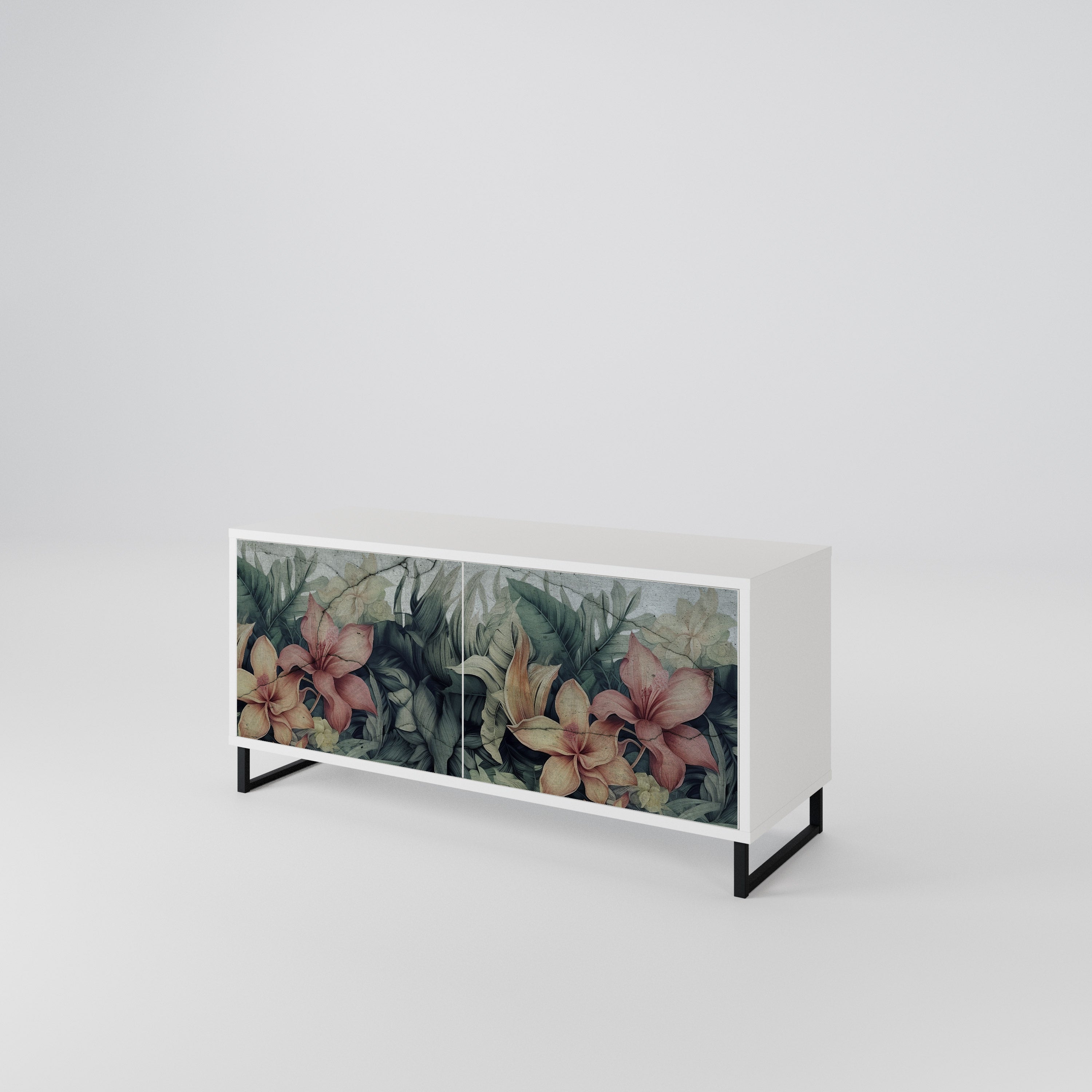 HEAVENLY BLOOM Kompakt TV-bänk med 2 dörrar