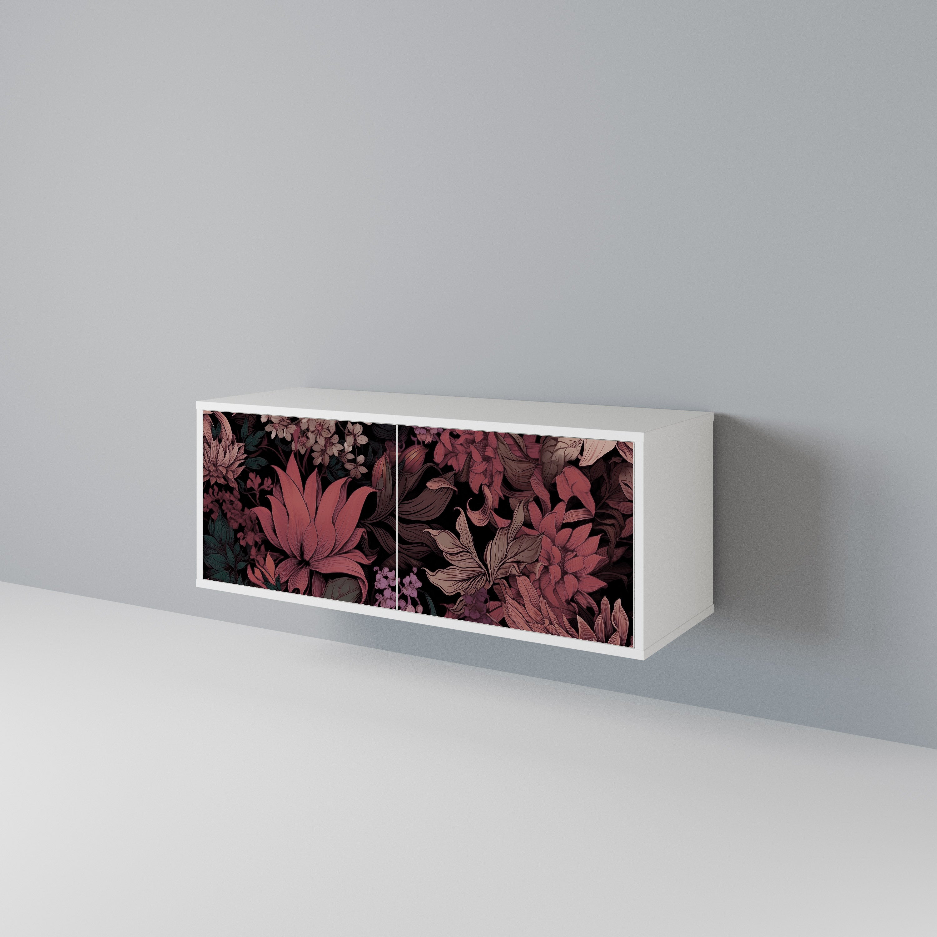FLORAL WHISPER Kompakt TV-bänk med 2 dörrar