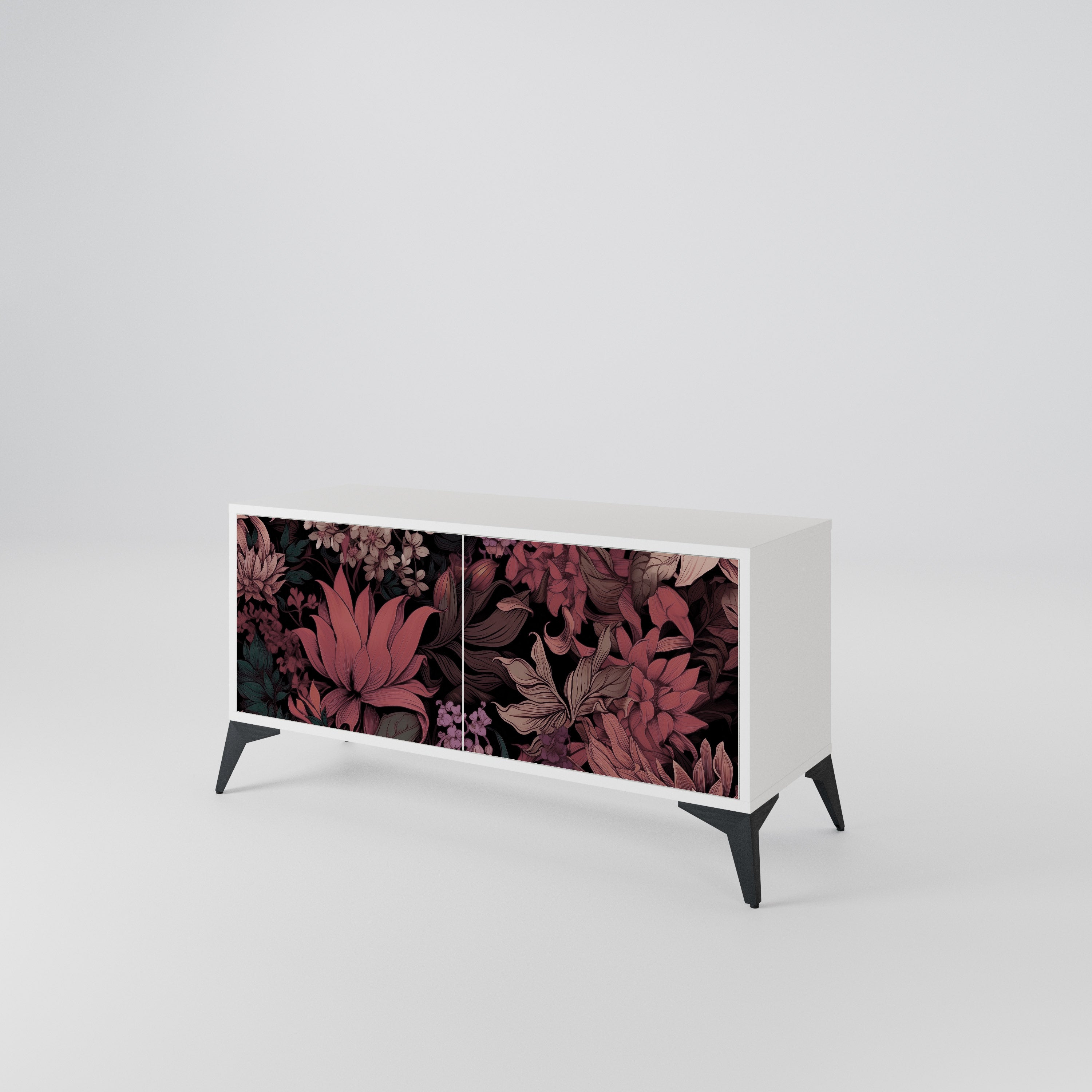 FLORAL WHISPER Kompakt TV-bänk med 2 dörrar