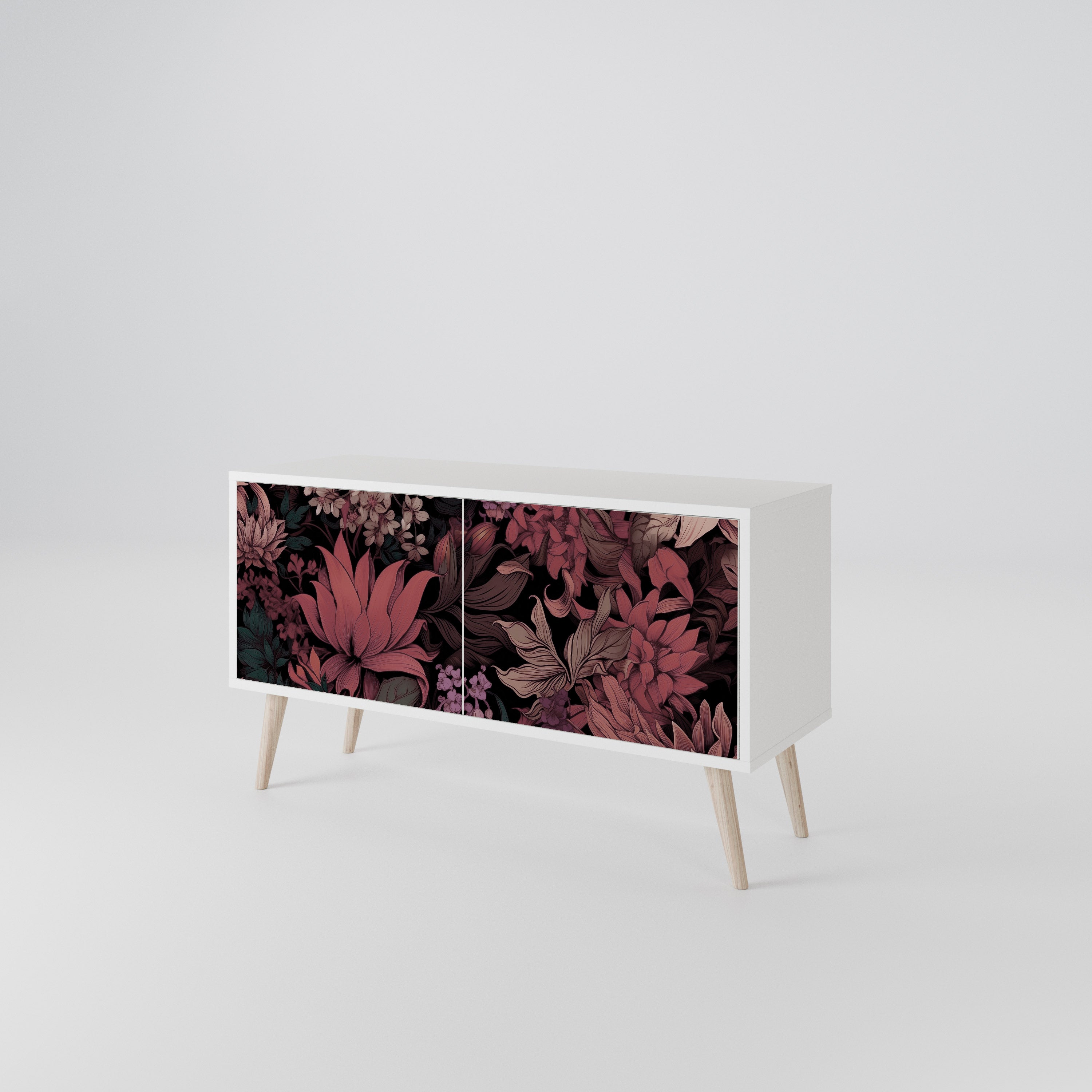 FLORAL WHISPER Kompakt TV-bänk med 2 dörrar