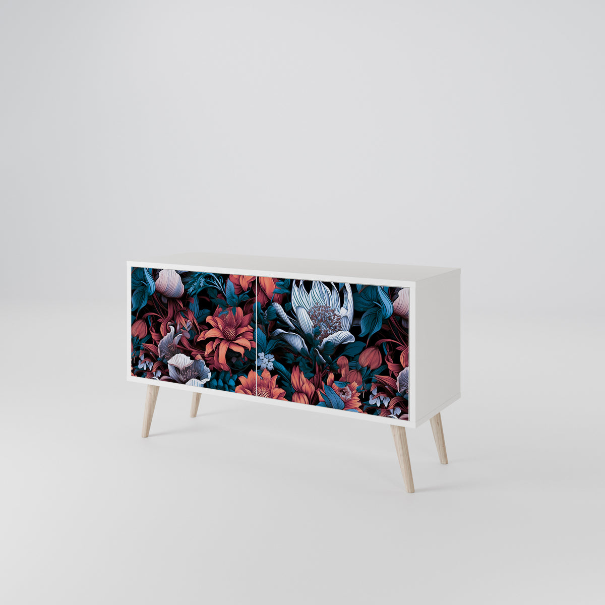ETHEREAL BLOSSOMS Mueble de TV Compacto de 2 puertas