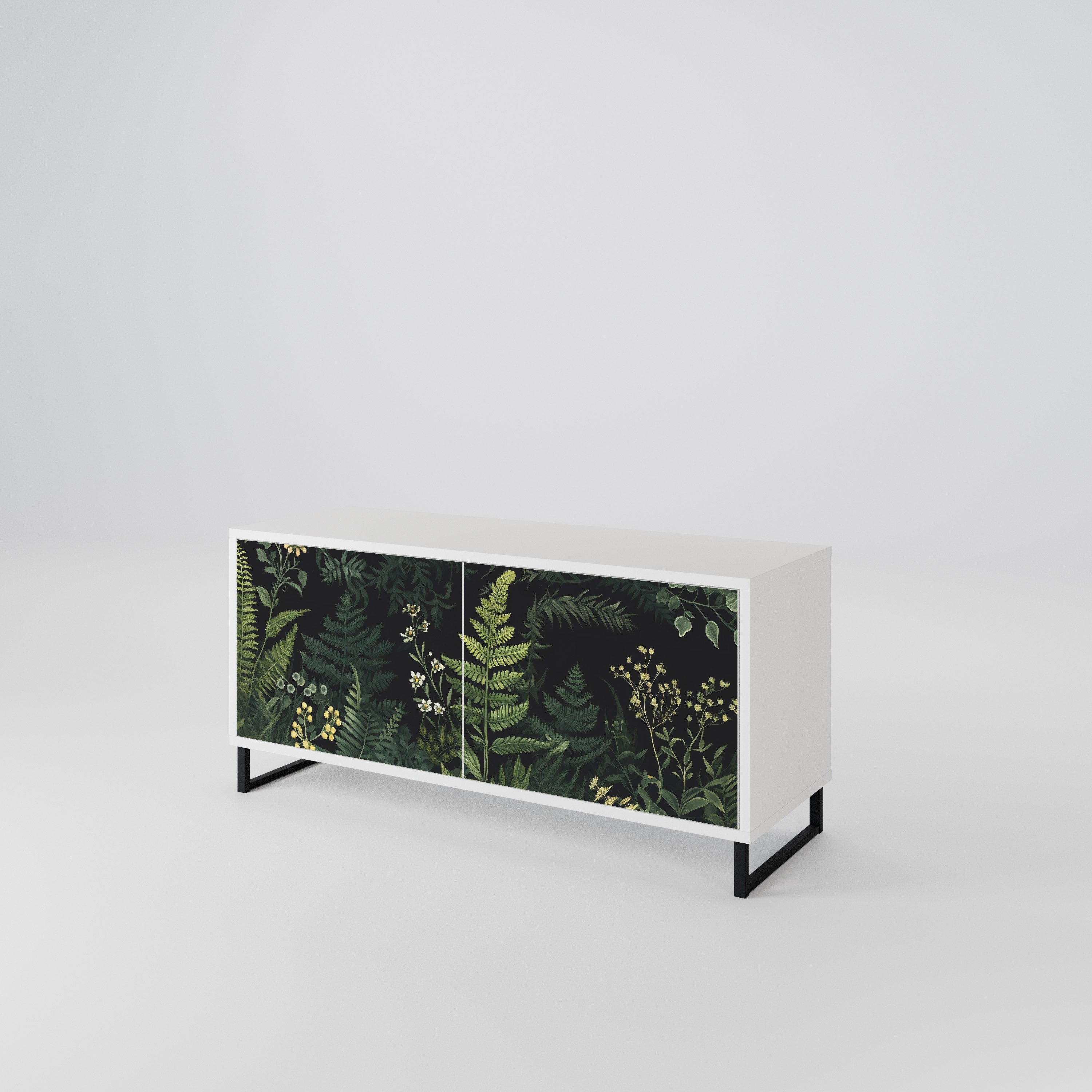 FERN FLOWERS Συμπαγές έπιπλο τηλεόρασης 2-θυρών