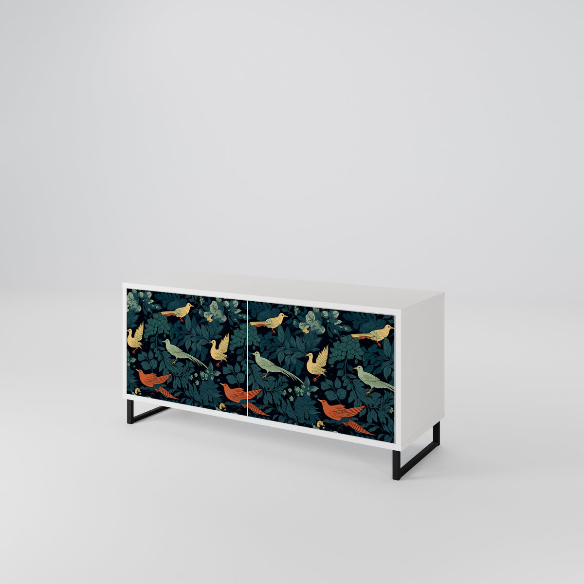 FOWL ORNAMENT Kompaktes 2-türiges TV-Lowboard