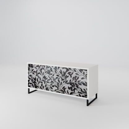 CHARCOAL SPROUT Kompakt TV-bänk med 2 dörrar