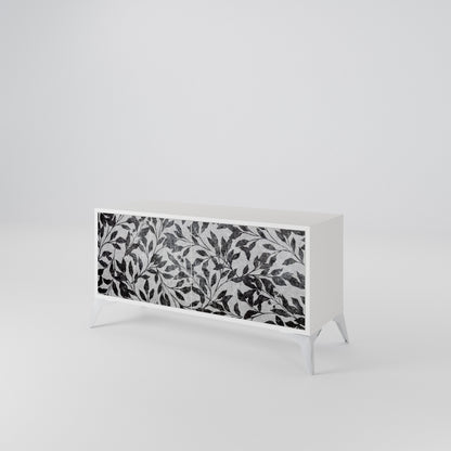 CHARCOAL SPROUT Kompakt TV-bänk med 2 dörrar