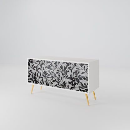 CHARCOAL SPROUT Kompakt TV-bänk med 2 dörrar