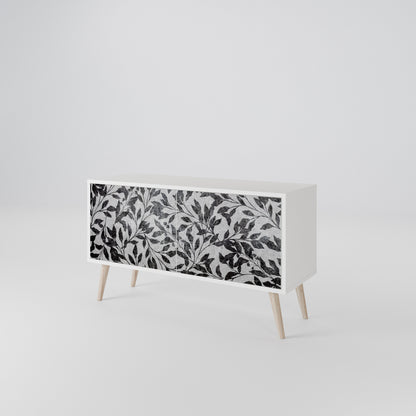 CHARCOAL SPROUT Kompakt TV-bänk med 2 dörrar