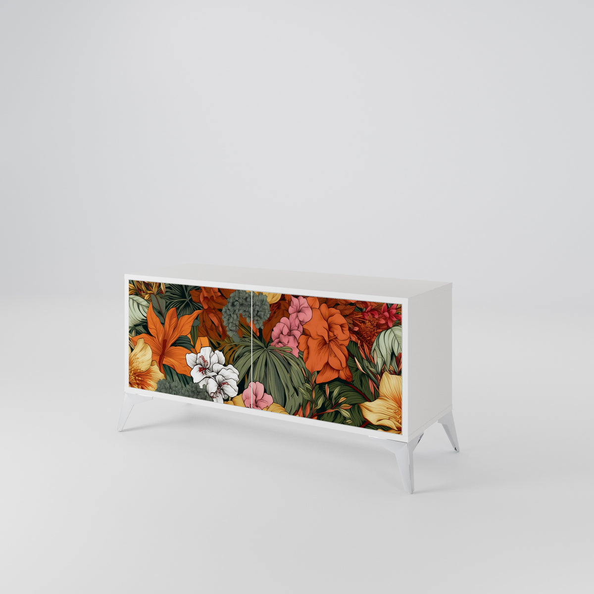 RADIANT FLORA Móvel de TV Compacto de 2 Portas