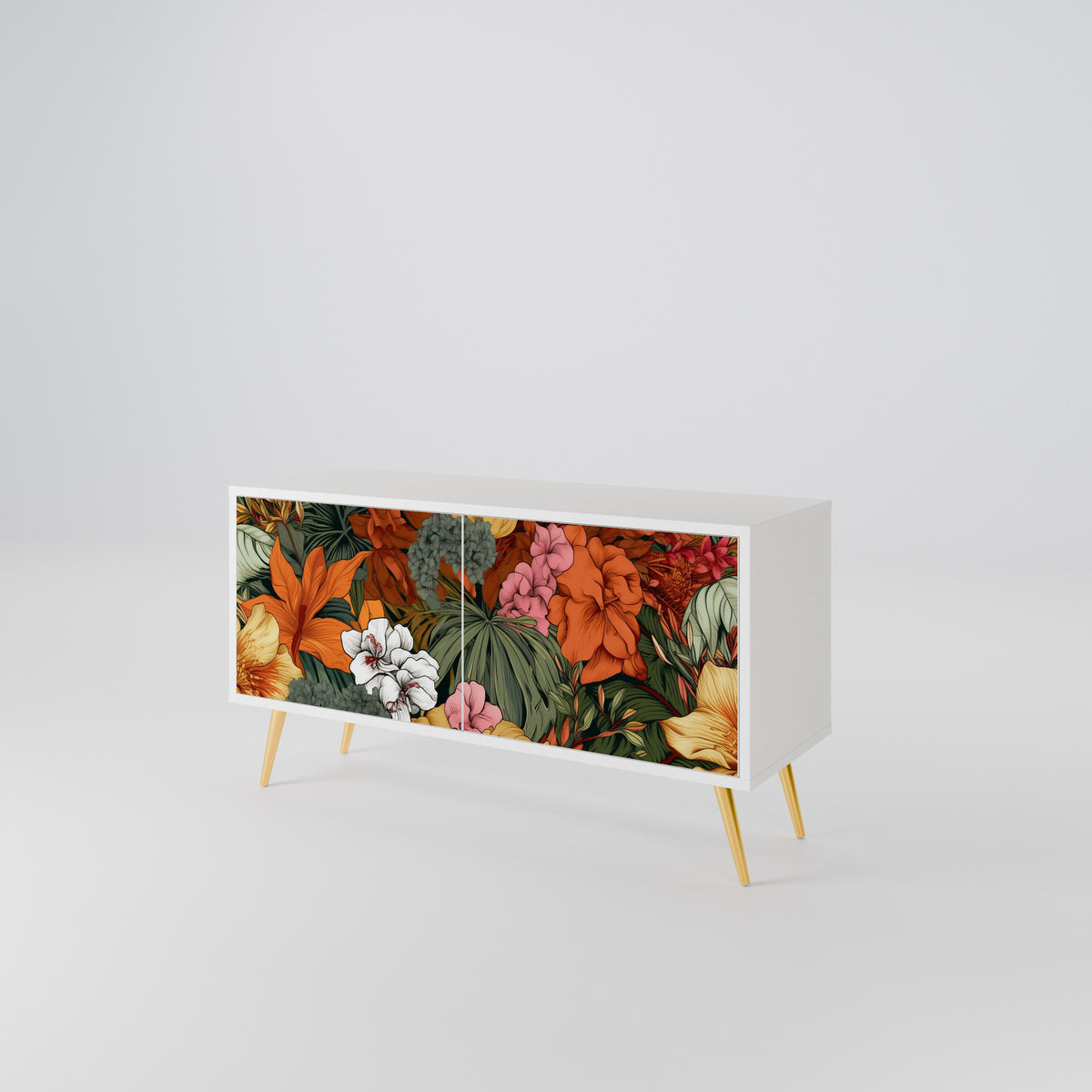 RADIANT FLORA Móvel de TV Compacto de 2 Portas