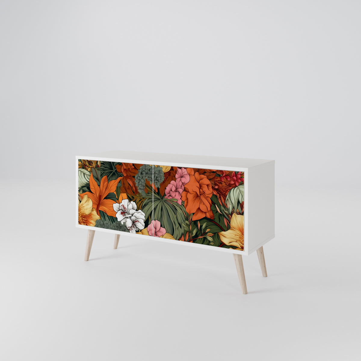 RADIANT FLORA Móvel de TV Compacto de 2 Portas