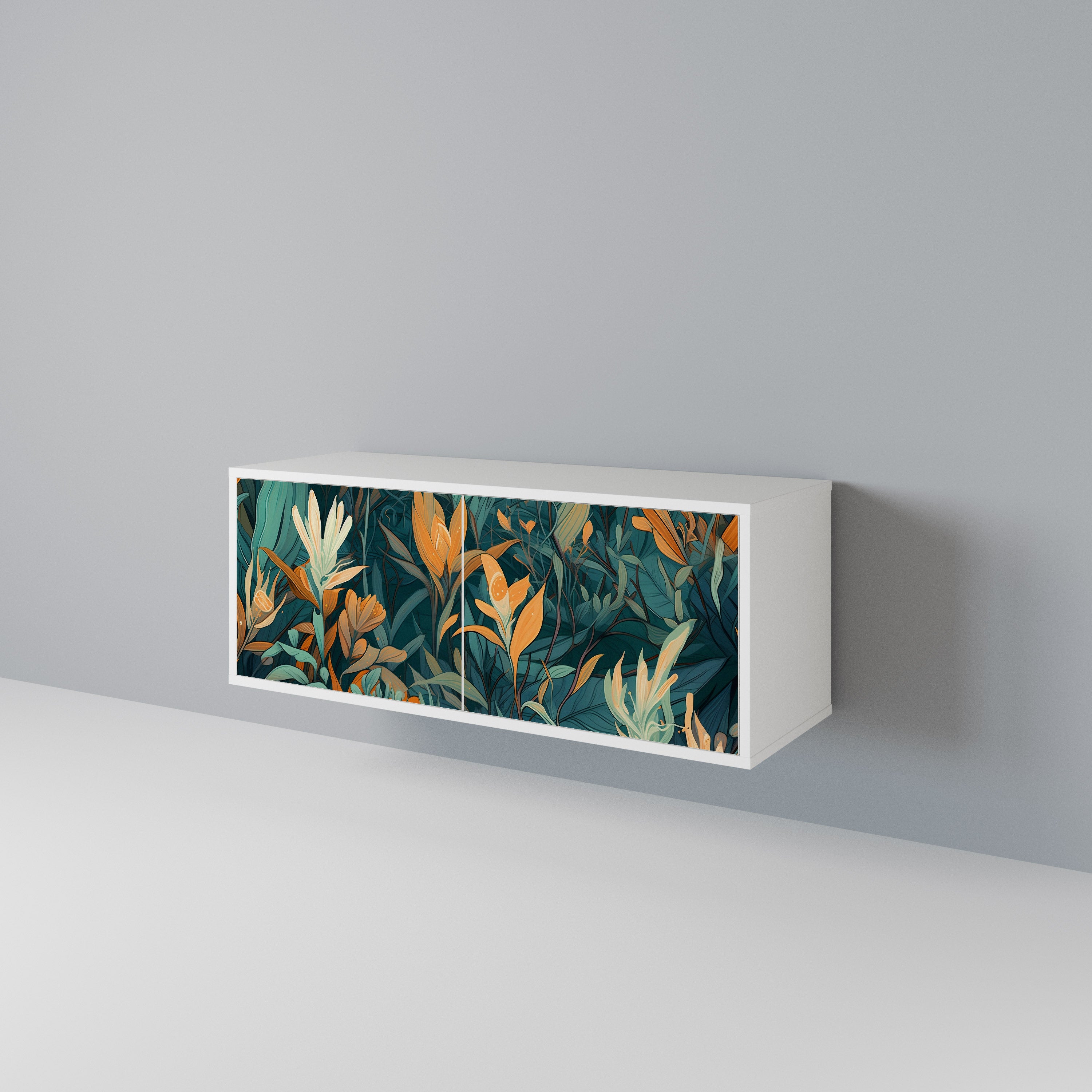 FLORAL SERENITY Συμπαγές έπιπλο τηλεόρασης 2-θυρών